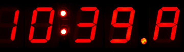 Five Display for Alarm Clock
