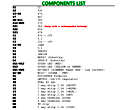 Components list
