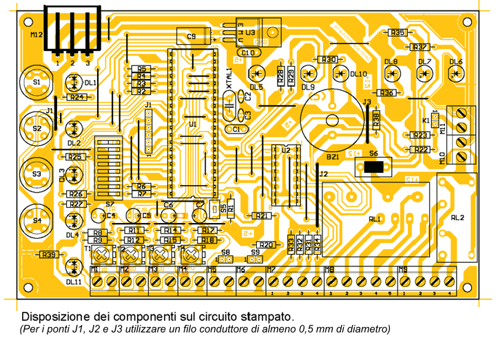 PCB della Centrale di Allarme