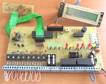 PIC-8 Burglar Alarm Control Panel with 2x20 LCD module