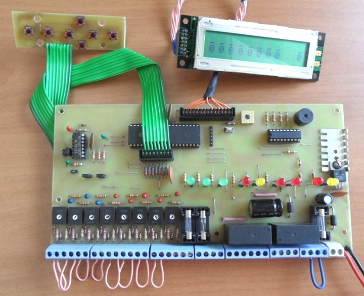Wiring of 8 zone Burglar Alarm Control Panel