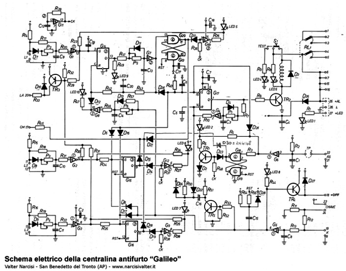 GALILEO Bruglar Alarm Circuit Diagram