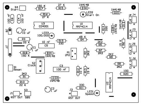 Disposizione componenti (Board Layout) sez. Controllo