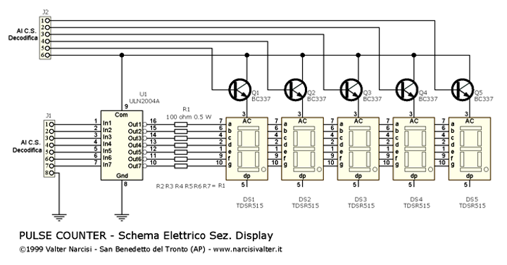 Schema elettrico sez. Display