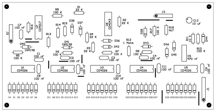 Disposizione componenti (Board Layout) sez. Decodifica