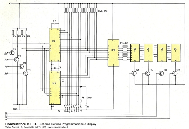 Schema elettrico Programmazione e Display