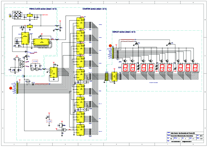 Schematic diagram of 1/1000 Stopwatch