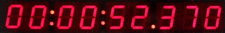 Display of StopWatch 1/1000