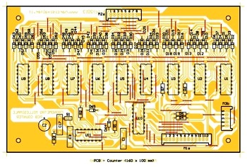 Chronometer 1/1000: PCB of Counter section