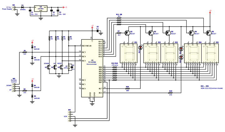 Schematic diagram of UP/DOWN Digital Event Counter