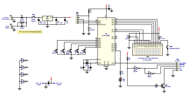 Schematic diagram of Pulse Generator