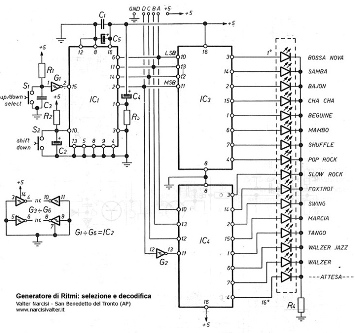 Schema elettrico Selezione e Decodifica
