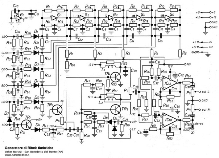 Schema elettrico Timbriche