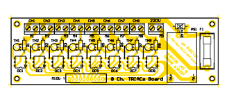 TRIAC PCB Layout of PICmicro 220V Blinker