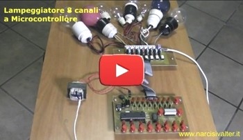 Lampeggiatore 8 canali con Microchip P16F887