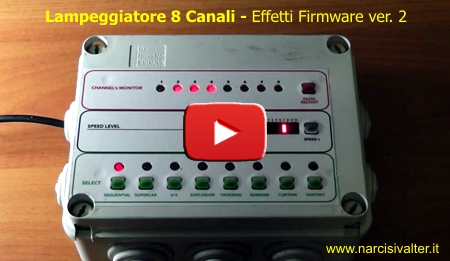 Lampeggiatore 8 canali con MCU