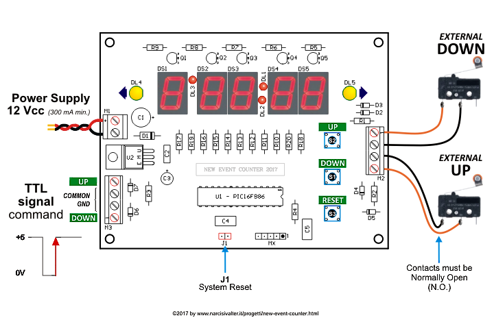 Event Counter - Wiring diagram