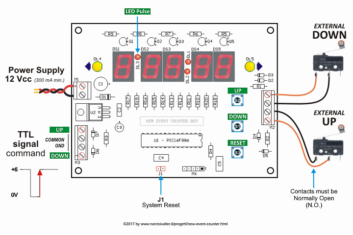 Event Counter - Wiring diagram