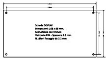 Dimensions of DISPLAY PCB