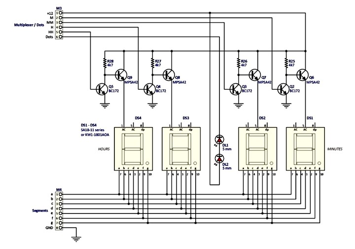 Schematic diagram of Large Digital Clock