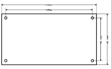 Dimensions of DISPLAY PCB