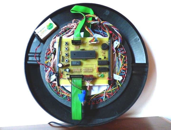 LED-Rotating Clock - Rear View of LED Wiring