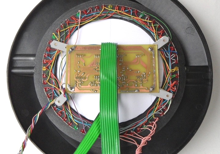 LED-Rotating Clock - Rear View of LED Wiring