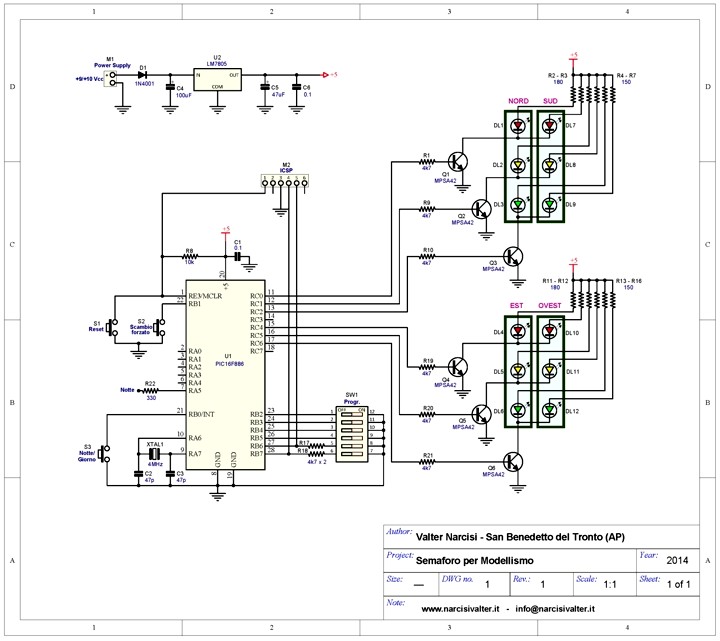 Traffic Lamps Schematic Diagram