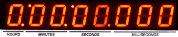 Display of 1/1000 Stopwatch