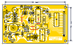 PCB Layout of TOS M083-B1/MK50240/MK50241 (100 x 60 mm)