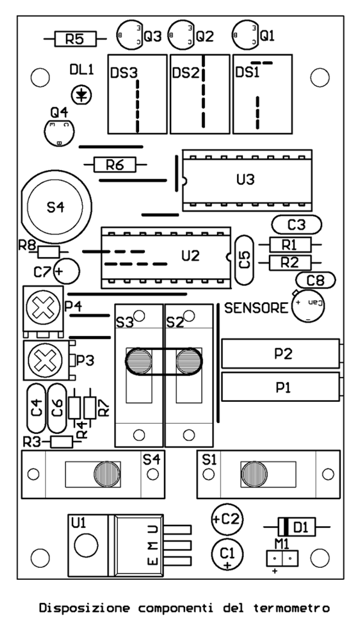 PCB del Termometro digitale