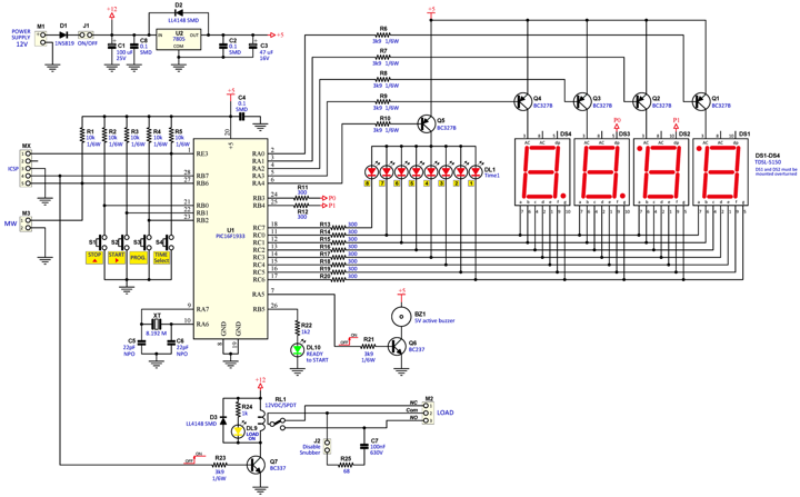 Schematic diagram of Digital TIMER 841