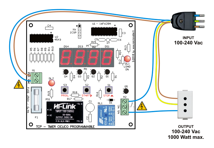 Wiring diagram of Digital Timer