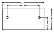 Dimensions of DISPLAY PCB